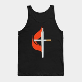 Cross-Faded Fire Tank Top